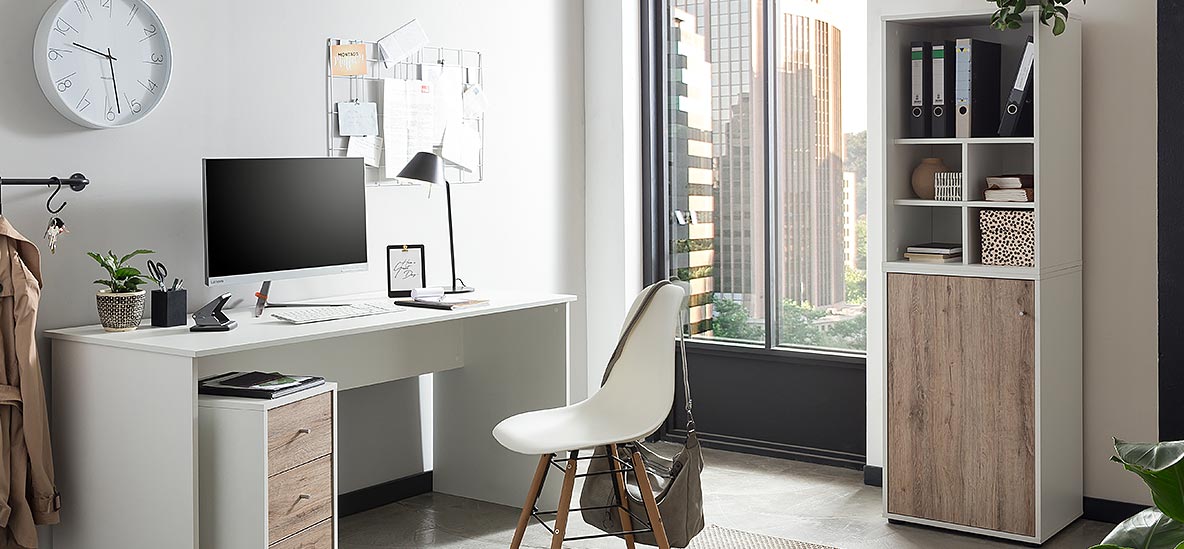 Möbelprogramm 400 Weiß/Eiche