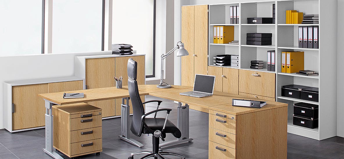 Möbelprogramm Haziender Eiche/Weiß