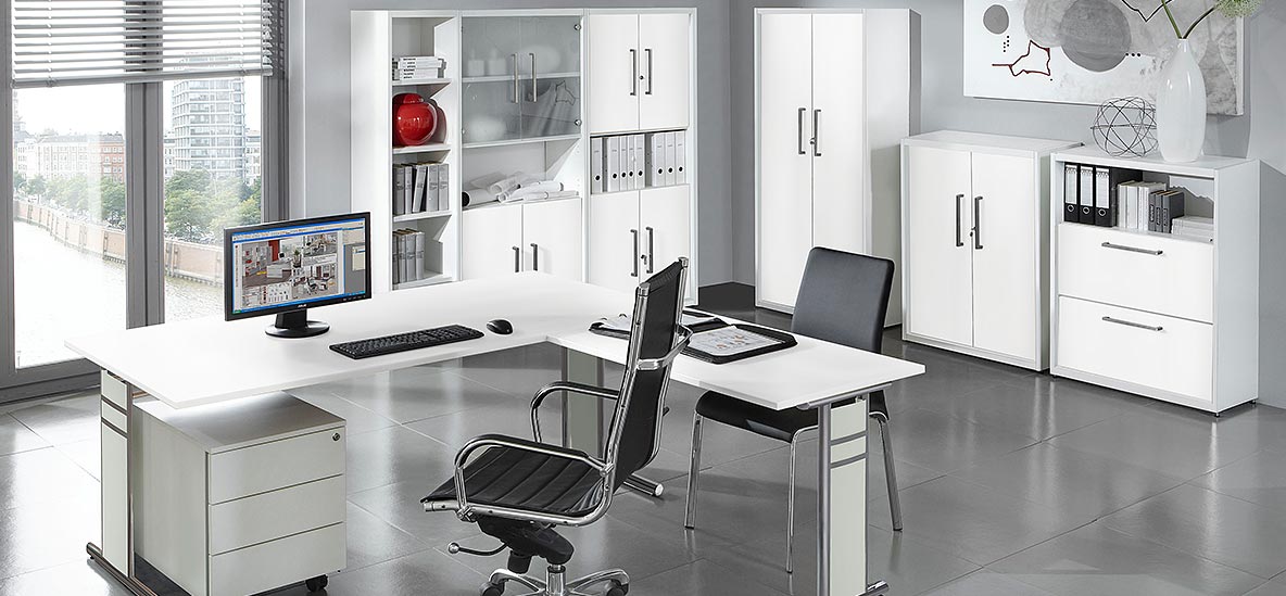 Möbelprogramm Priola Weiß